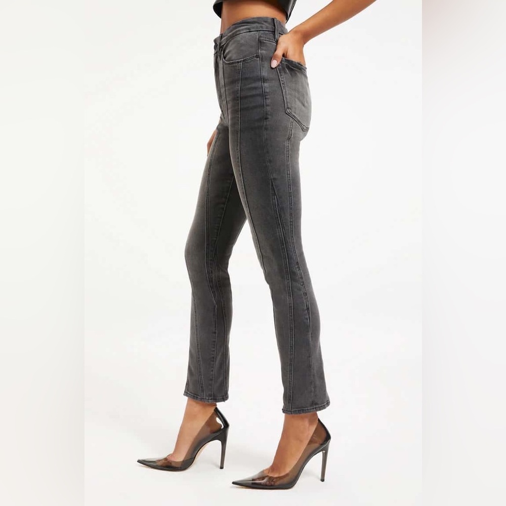 GOOD AMERICAN GOOD CLASSIC SEAMED HIGH RISE SLIM JEANS STRETCH DENIM sz 6